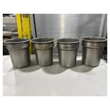(4) Stainless Vegetable Buckets 8ï¿½ Deep