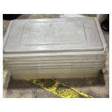 3 Clear Cambro 18266CW 18"x 26"x 6" & 2 Lids