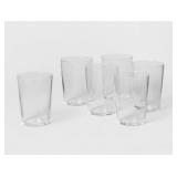 NEW (6) Glass Tumblers 16.89 Oz