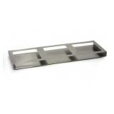 6 FOH Square Stainless Steel Dish Holder, Triple