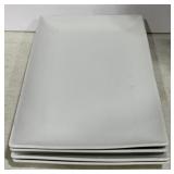 (4) Crate & Barrel Rectangular Plater 15.5"x8"