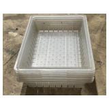 (6) SYSCO Clear Food Pan 7908775-PC NSF 25"x17"x6"
