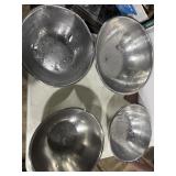 (4) Aluminum Mixing Bowls
