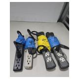 Four surge protector extension cords 1 is 2ft