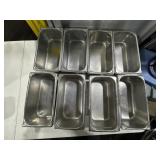 (8) Stainless Steam Pan 13"x7ï¿½, 4ï¿½  Deep