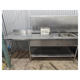 Stainless Steel Dual Well Gas Prep Table
