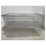 2 Cambro Clear 631-1 18Qt Food Containers 20" x13ï¿½
