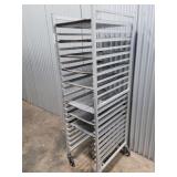 20 Tray Aluminum Mobile Commercial Bakers Rack