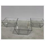 3 Clear Glass Square Dish 5.5" x 5.5ï¿½ x 2.5ï¿½