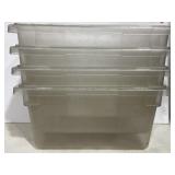 4 Rubbermaid Commercial 3304 5Gal Food Tote/Box