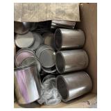 (1) Case of 7'x8' Tin Buckets W/Lids & Handles