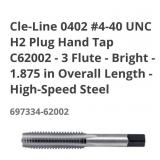 Cle-Line 0402 #4-40 UNC H2 Plug Hand Tap C62002 -