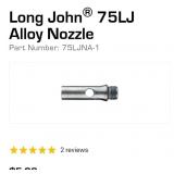 (3) Long Johnï¿½ 75LJ Alloy Nozzles