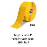 Mighty Line 4' Yellow Floor Tape - 100' Roll