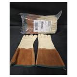 1 Pr 100% Leather Gloves Medium