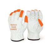 (12) Pairs, Hi-Vis Cowhide Driver Glove