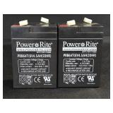 (2)Power Rite Batteries, 6V, 4.5 Ah