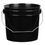 (1) Case CB9102 1 Gallon Black Plastic Bucket