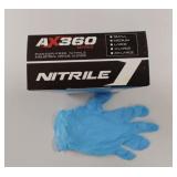 (1) Box AX360 Blue Nitrile Gloves Sz L Qty:100