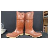 Dunlap steel toe boots with steel shank size 12.