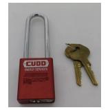 (1) American Lock Padlock Red lock with 2 Keys