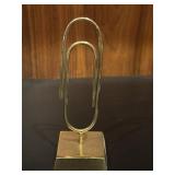 8" Giant Brass Paperclip Note Holder