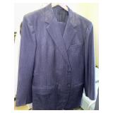 Custom Made Blue Suit Sz 46 Reg