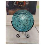 Large "Blue Agave" Plate w/Stand