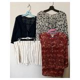 (4) Lucky Brand Tops M/L, GAP Shorts Sz 14