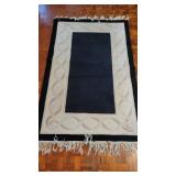Blue & Cream Area Rug 65x42