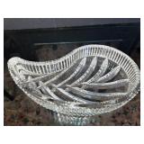 Waterford Crystal Leaf Paisley Shaped Candy Dish