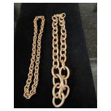(2) Gold Tone Chains