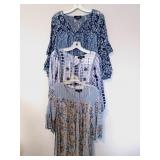 (3) Suzanne Betro Blue Tops M/L