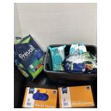 Prevail Diapers Medium, Baby Wipes, Gloves