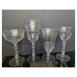 Set of (21) Stemmed Glasses (4) Styles