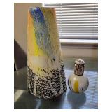 Murano Art Glass Large Decorative Vase 13.5" T