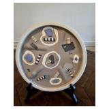 11" Clay 3D Plate w/Stand + 11" Arrow Pottery