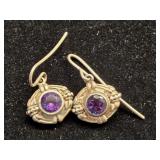 Vintage Caviar Sterling Silver Earrings
