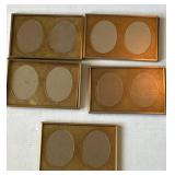 5 Gold Tone Picture Frames 8"x5"