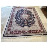 97"x 125" Blue and Cream Persian Rug