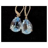 Sterling Silver Blue Stone Earrings