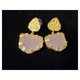 Pretty Light Pink Stonr Earrings