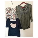 (3) Lucky Brand Blouses Sz M/L