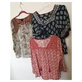 (3) Lucky Brand Blouses Sz M/L