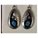 Vintage Navajo Sterling Silver/Turquoise Earrings