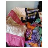 Fabric Storage Bin with Scarves