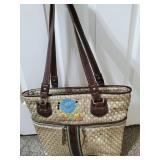 Consuela Leather & Vinyl Embroidered Purse
