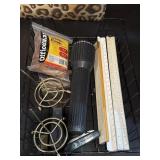 Flash Light, Rulers, Rubber Bands, Paper Stands