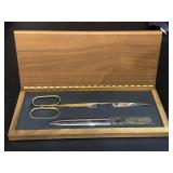 11"x4.5" Case With Engraved Gold Letter Opener