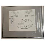 17x21 Framed :Playground in Snow" Pencil Drawing